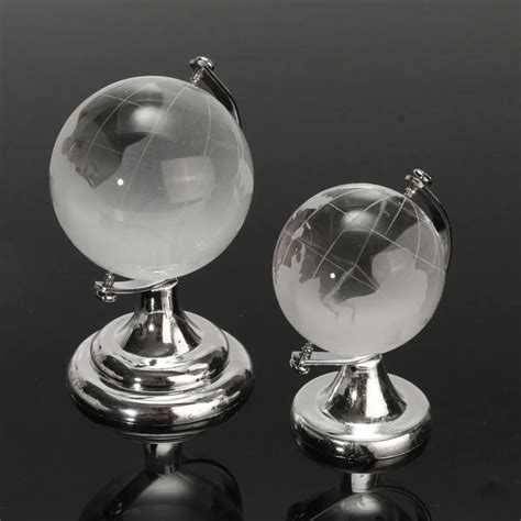 Buy Crystal Glass Frosted World Globe Clear Solid Paper Weight Desk Decor In Cheap Price On
