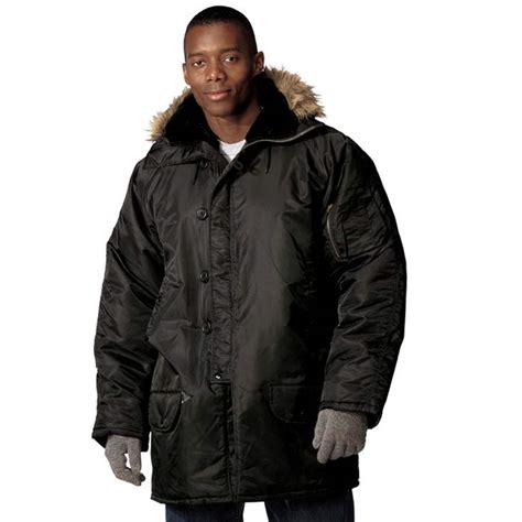 Black Military N3b Cold Weather Parka