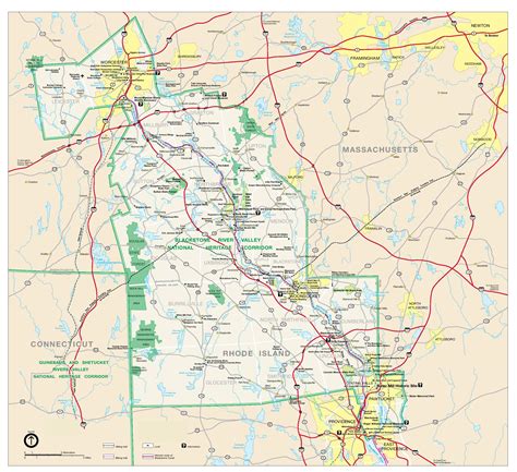 Map Of Blackstone River Valley National Heritage Corridor Full Size