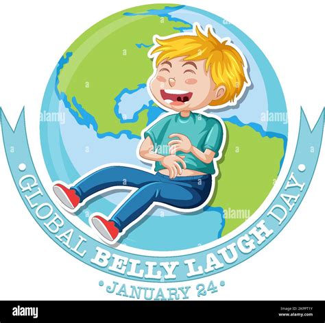 Global Belly Laugh Day Logo Banner Illustration Stock Vector Image