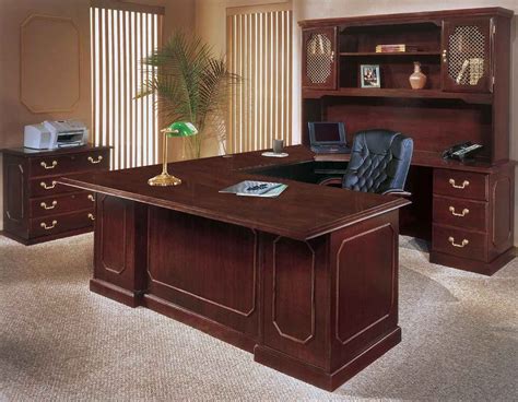 Mahogany Executive Office Desk Office Furniture Modern Home Office