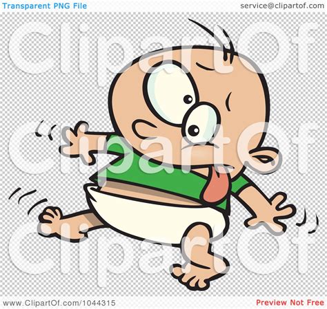 Royalty Free Rf Clip Art Illustration Of A Cartoon Baby Boy Taking