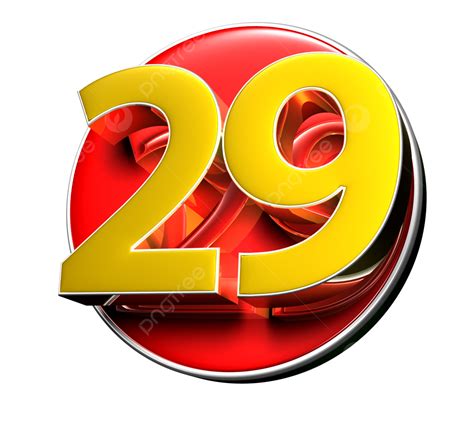 Number 29 3d Shiny Promotion Company Enhance Png Transparent Image