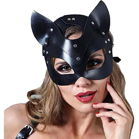 buy women leather masks bunny mask leather cat rabbit mask masquerade party mask for cosplay