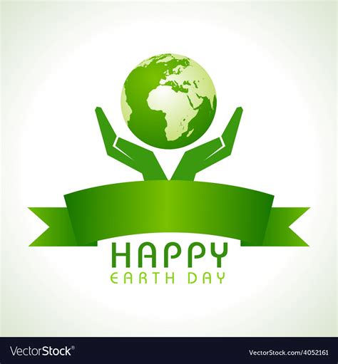 Creative Happy Earth Day Greeting Royalty Free Vector Image