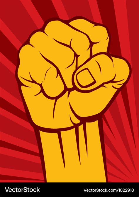Clenched Fist Poster Royalty Free Vector Image