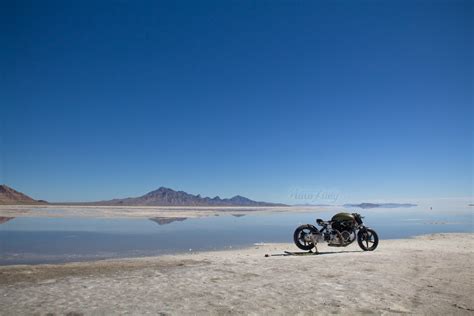The Lake Of Bonneville Salt Flats Moto Lady