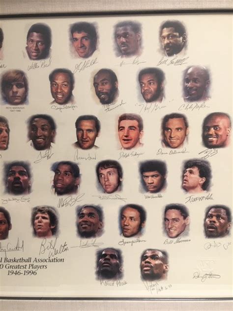 Nba 50 Greatest Players Autographed Limited Edition Lithograph 550