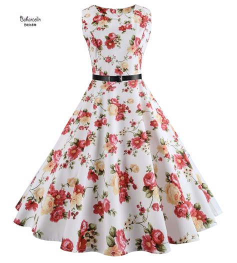 Vestidos New Summer Dress Sleeveless Vintage Floral Printed Aliexpress