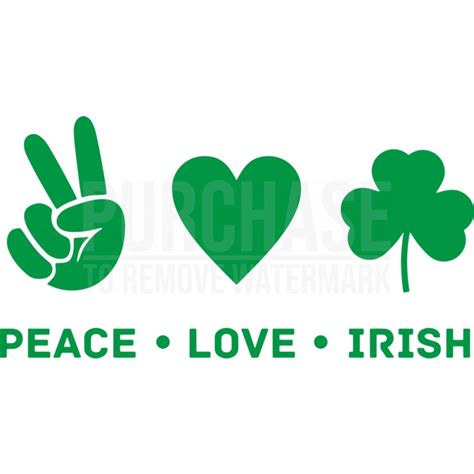 Peace Love Irish Svg St Patrick Day Svg