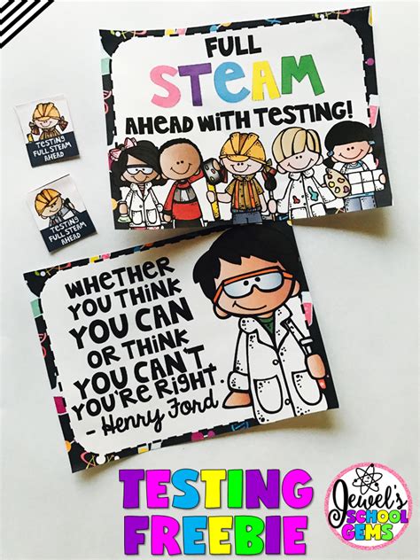 Testing Sign Motivation Poster And Reward Tags Free Testing