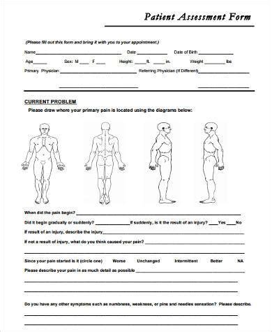 Free Printable Patient Assessment Forms