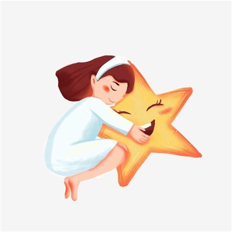 Girl Holding A Star Sleeping Free Of Charge White Dress Star Clipart