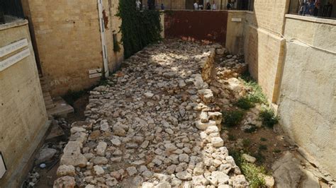 Hezekiahs Broad Wall In Jerusalem