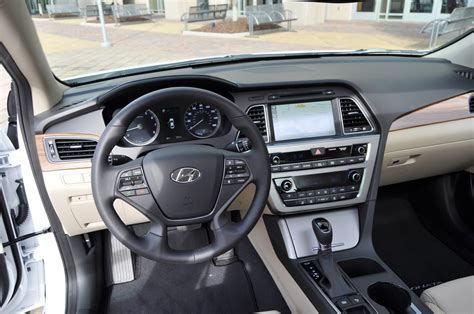 Exterior styling is revised, while the interior is more significantly updated. Road Test Review - 2015 Hyundai Sonata - INTERIOR Focus ...
