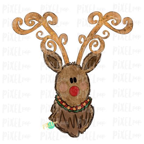 Reindeer Christmas Decorative Antlers No Bow Boy Sublimation Png