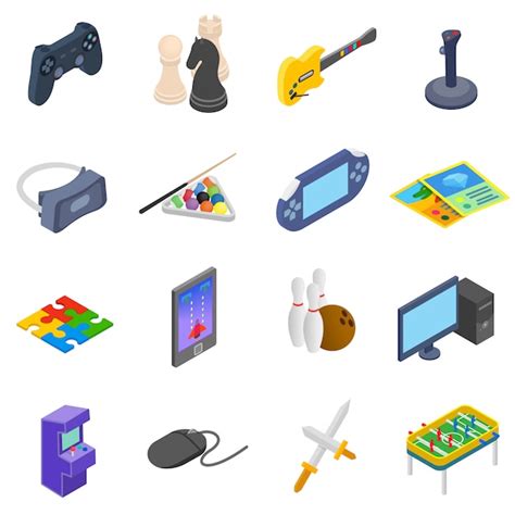 Premium Vector Games Icons Set