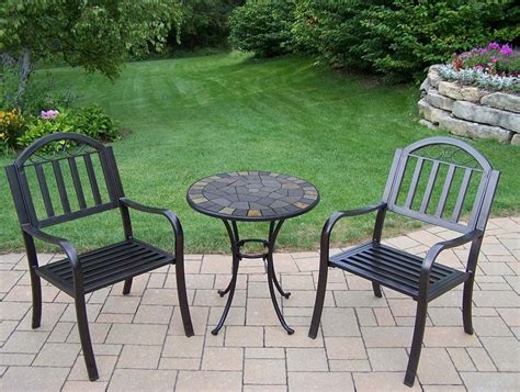 Oakland Living Stone Art Rochester 3 Piece Bistro Set With