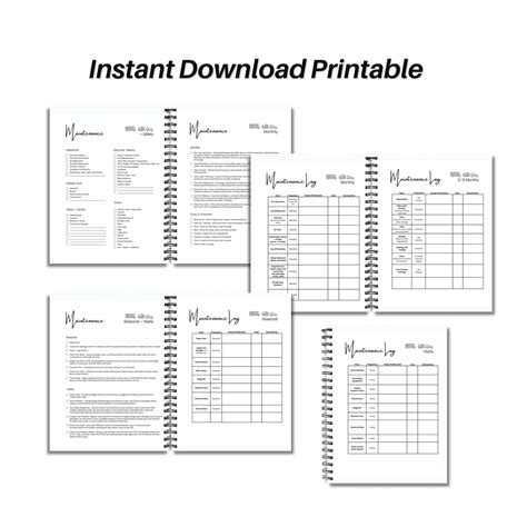 Printable Rv Maintenance Checklist Rv Maintenance Log Rv Etsy