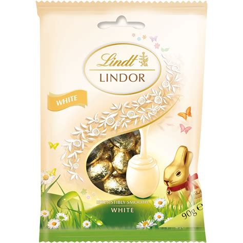Lindt Lindor Mini White Chocolate Easter Eggs 90g Big W