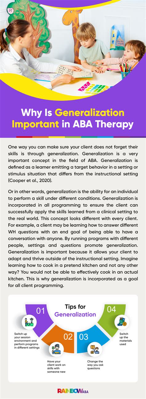 Why Is Generalization Important In Aba Therapy Rainbow Therapy