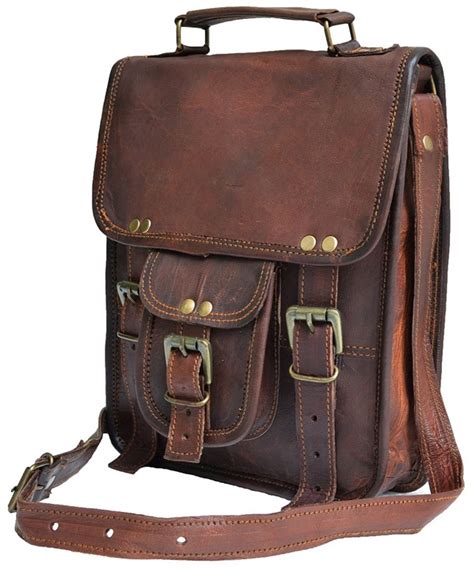 Genuine Distressed Leather Shoulder Bag Satchel For Men