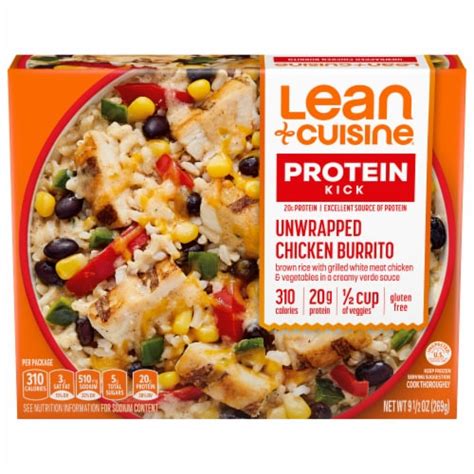 Lean Cuisine® Protein Kick Upwrapped Chicken Burrito Frozen Meal 95