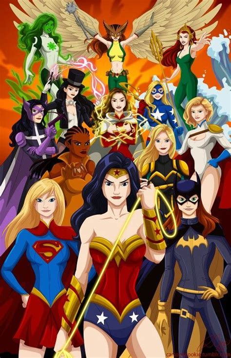 All Female Justice League Girl Superhero Comics Girls Dc Super Hero