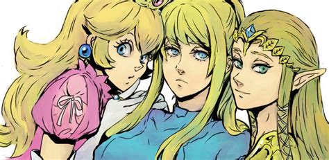 The Og Ladies Of Smash Peach Samus Zelda Nintendowaifus