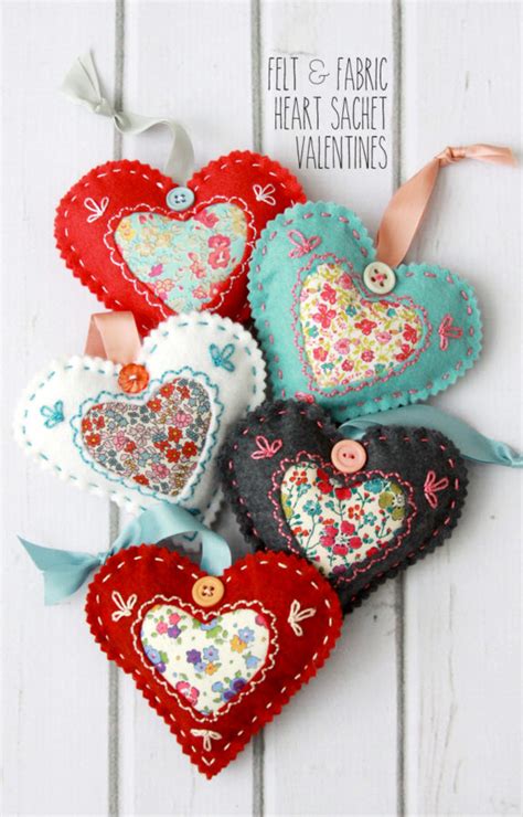 Diy Fabric Hearts For Valentines Day