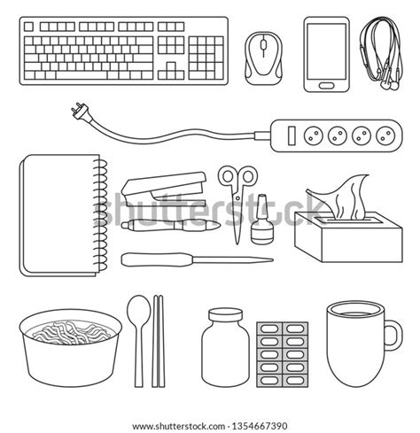Daily Life Items Daily Items Vector Stock Vector Royalty Free