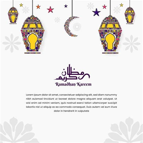 Salutation Islamique Ramadan Kareem Fond Avec La Conception De La