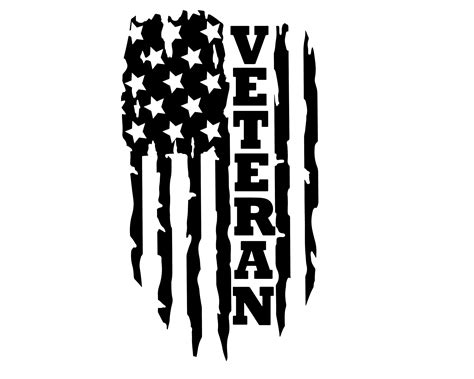 Distressed American Flag Veteran Decal Military Veteran Sticker Yeti