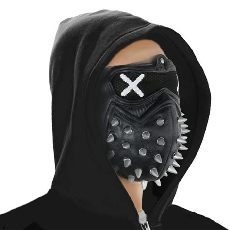 Game Watch Dogs 2 Wd2 Mask Marcus Holloway Wrench Cosplay Rivet Face