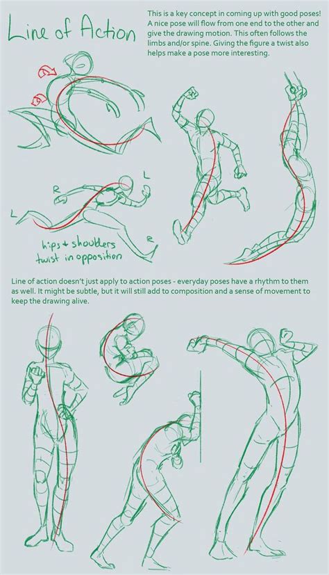 Line Of Movement Guided Drawing Drawing Lessons Drawing Techniques