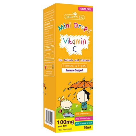 Buy Natures Aid Vitamin C 100mg Mini Drops 50ml Chemist Direct