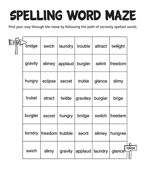 Printable Spelling Word Activities Printable World Holiday