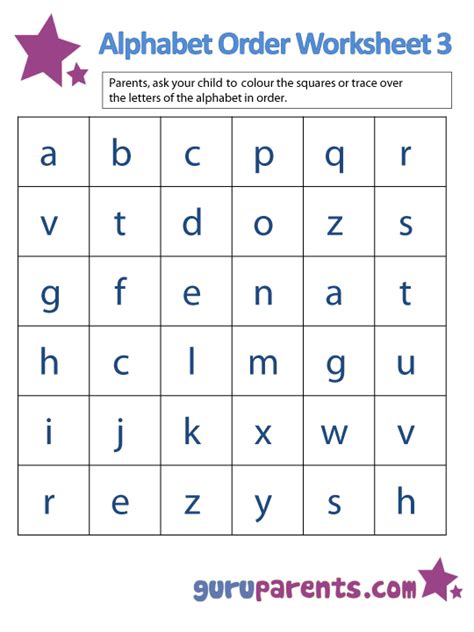 Alphabet bubble is a fun educational game that helps develop phonemic awareness. Alphabet Order Worksheets | Kindergarten worksheets, Alphabetical order ...
