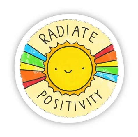 Radiate Positivity Sticker Angel Messenger Online Store Angel Messenger