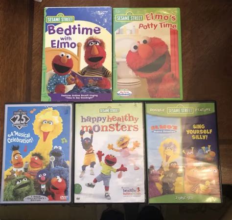 Lot Sesame Street Dvds Elmo Big Bird 900 Picclick