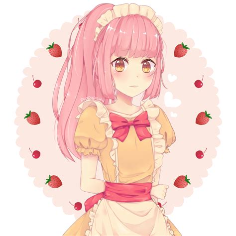 Kawaii Strawberry Anime Girl Anime Wallpaper Hd