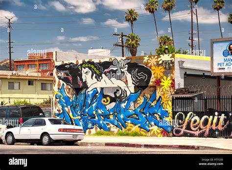 May 27 2017 Los Angeles California Urban Graffiti Painted On The