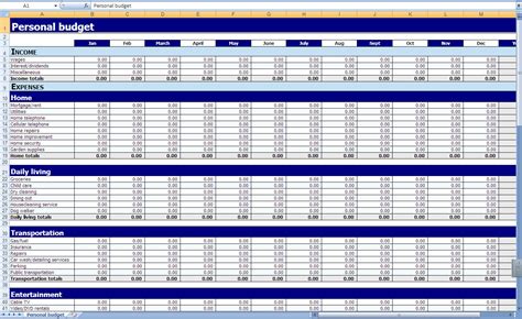 Printable Monthly Budget Template Monthly Spreadsheet Template Monthly