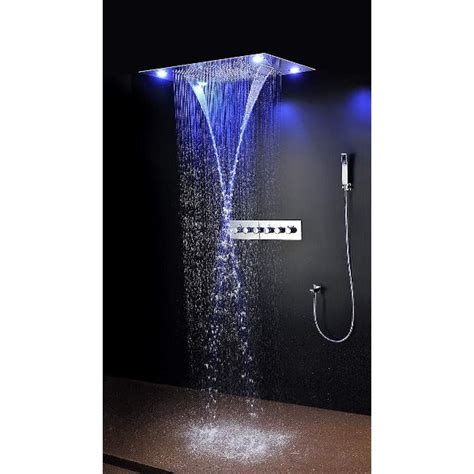 23x31 Luxurious Classic Design Recessed Waterfall And Rainfall Led Sho