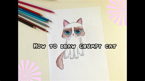 How To Draw Grumpy Cat Youtube