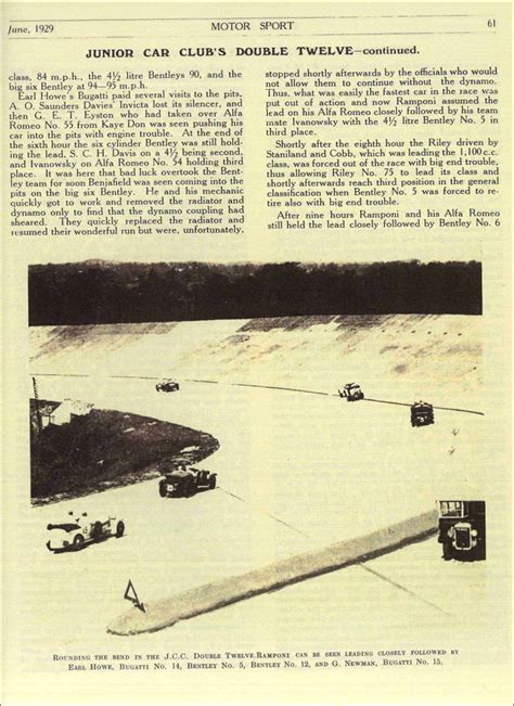 The Junior Car Club S Double Twelve Hour Race Page Vintage