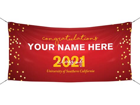 Custom Confetti Banner Usc Signs And Banners