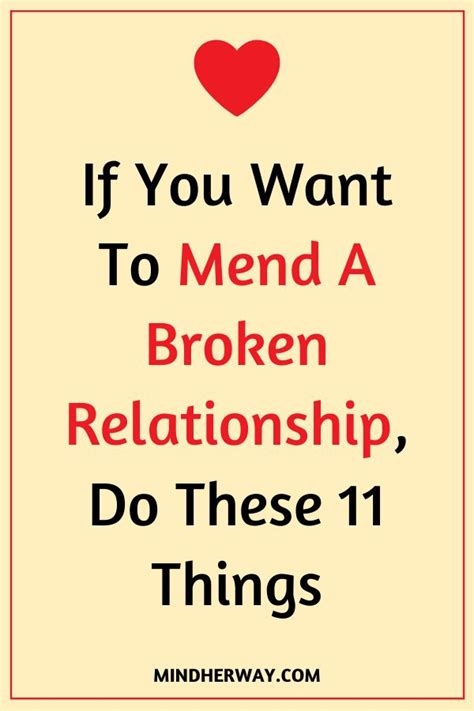 If You Want To Mend A Broken Relationship Do These 11 Things