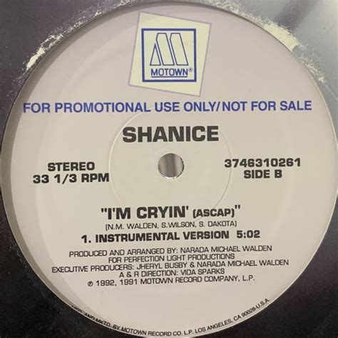 Shanice Im Cryin 12 Fatman Records