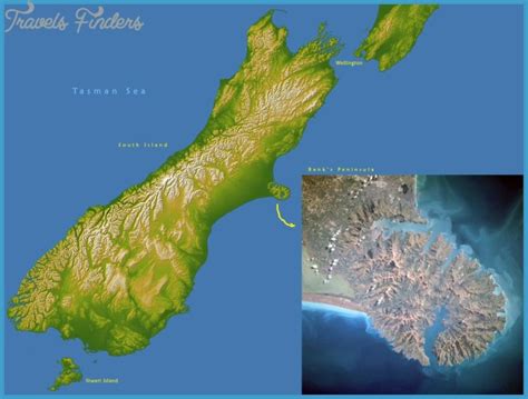 New Zealand Elevation Map Travelsfinderscom